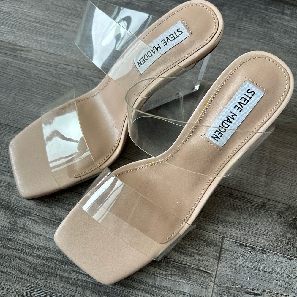 Steve Madden Women's Transparent Beige Heels